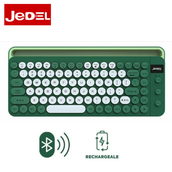 Jedel WKB100 90 Key Rechargeable Wireless Keyboard  2.4Ghz Wireless + Bluetooth