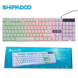 SHIPADOO K280 RGB Rainbow Glow Wired Gaming Keyboard