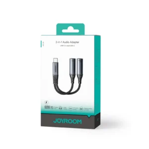 JOYROOM SY-C03 Type-C to Dual Type-C Audio-Transfer Series 2-in-1 Audio Adapter Black