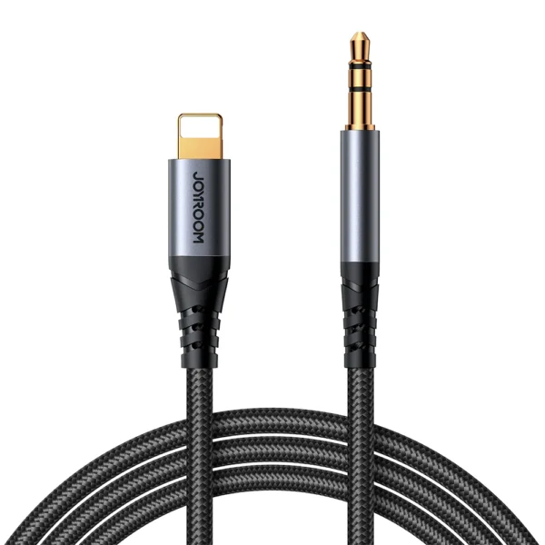JOYROOM SY-A06 Lightning to 3.5mm Audio-Transfer Series AUX Audio Cable 1.2m-Black - Image 2