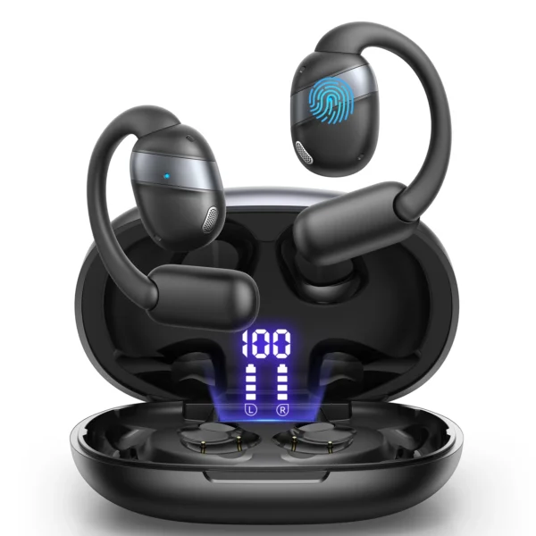 JOYROOM JR-OE4 Open-Ear True Open Free Wireless Headphones-Black - Image 2