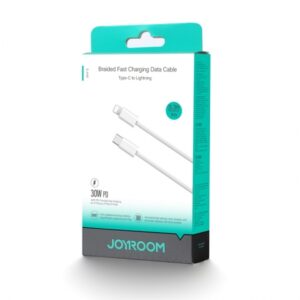JOYROOM S-A45 30W Type-C to IPhone Ben Series Braided Fast Charging Data Cable 1M White