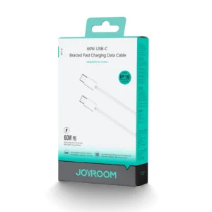 JOYROOM S-A45 60W Type-C to Type-C Ben Series Braided Fast Charging Data Cable 1M White