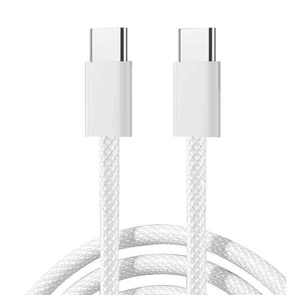 JOYROOM S-A45 60W Type-C to Type-C Ben Series Braided Fast Charging Data Cable 1M White - Image 2