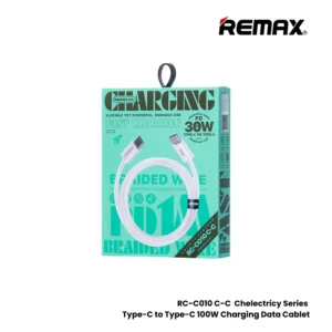 REMAX RC-010 C-C Chelectricy Series 30W Type-C to Type-C PD Fast Charging Braided Data Cable