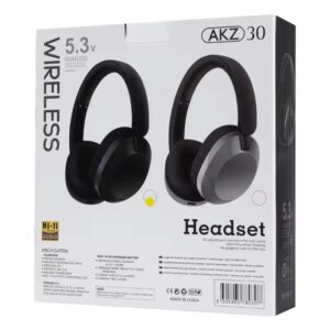 AKZ-30 Over-Ear Bluetooth compatible 5.3 Headphones BT / TF / FM Modes HiFi Sound Wireless Headset - Brown